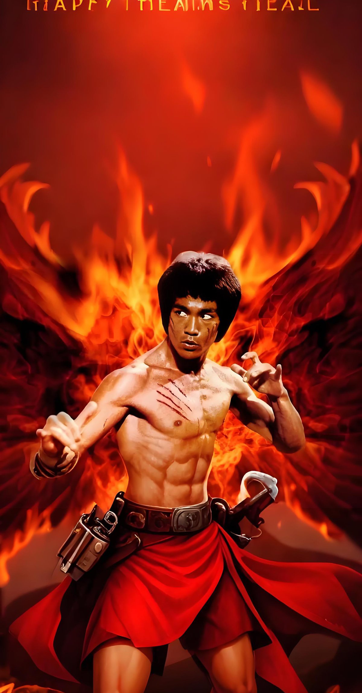 Bruce Lee Li Xiaolong 李小龙 little dragon name illustration